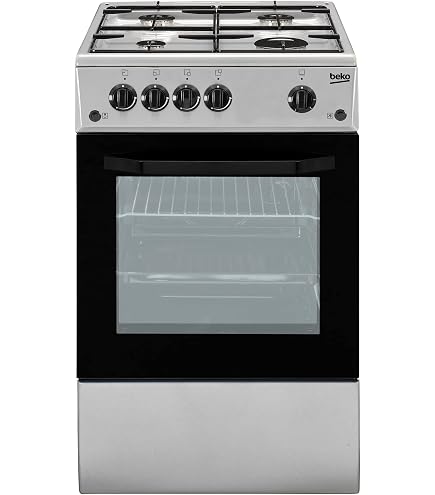 Cuisinière Beko FSE53321DWCS - 4 Feux Gaz + électrique, Four 60L Catalyse
