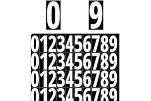 TOWNSTIX 600 Piezas, 50 mm - Pegatinas Números Adhesivos Grandes, Vinilo Impermeable - Números Blancos