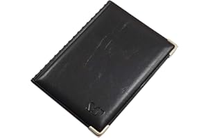 MYLEDERSHOP MJ-Design Etui ochronne na dowód osobisty z metalowymi narożnikami ochronnymi 4 przegródkami Wyprodukowano w UE, Oznaczenie 2 / czarny, Taille unique