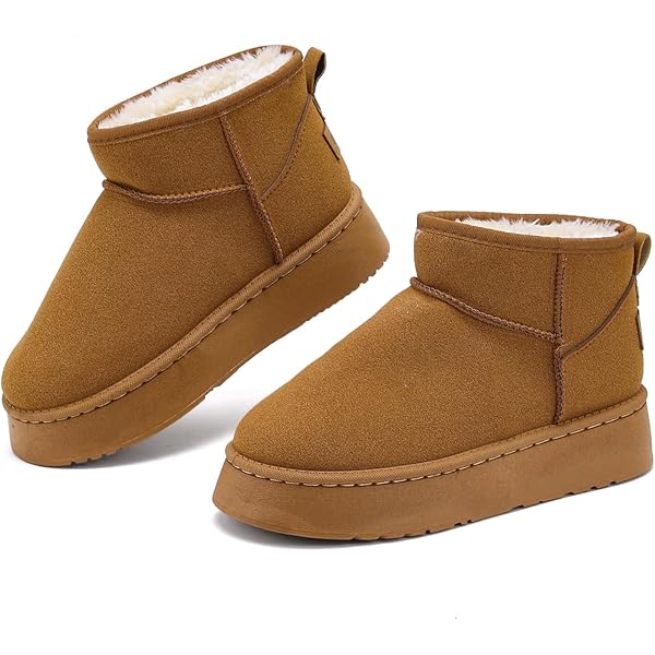 Mishansha Winterschoenen voor dames, gevoerde laarzen, warme winterlaarzen, maat 36-42, Kaki, 39 EU