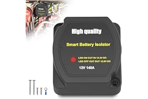 UCKASAYFY Relè di separazione controllato da tensione, 12 V, 140 Amp, doppio separatore di batterie VSR, compatibile con camper, non adatto per batterie al litio