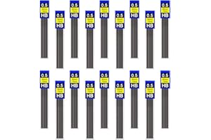 EMAGEREN 40 Packung Bleistiftminen, 0.5 mm Feinmine Härtegrad HB Graphitmine Feinminen, Druckbleistiftminen Mine Automatische Bleistiftmine Refill für Druckbleistift Fallminenstift Ersatz, 480 Teile