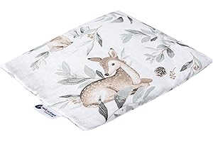 Medi Partners Termofor Pestki wiśni Poduszka rozgrzewająca 500g Prostokąt 20x25 Naturalny Ekologiczny Terapia ciepłem zimnem 100% Bawełna (Sarny w liściach)