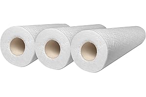 MUNTRADE Papel Camilla 100% Pasta de Celulosa Extra Blanco 3 Rollos | 58 cm x 50 m, 40gr/m² PRECORTADO CADA 2 METROS
