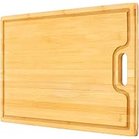 VaeFae XXX-Large Wooden Chopping Board with Juice Groove & Handle, Durable & Hard Wearing Extra Large Size Bamboo Cutting Boa
