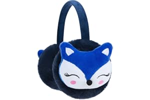 LONTG Ohrenwärmer Junge Mädchen Earmuffs Plüsch Ohrwärmer Cartoon Fuchs Muster Ohrenschützer Winter Kälteschutz Ear Cover Kinder Süßer Ohren Polster Weiche Warme Ohren Abdeckung für Outdoor Sport Radfahren