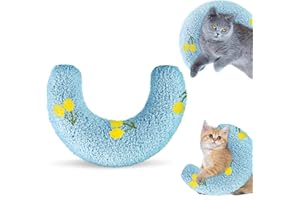 STSAIL Beruhigungskissen für Hunde Kissen für Hunde Nackenkissen Hund für Katzen oder Kleine Hunde, Halbes Donut-Katzen-und Hundekissen Katzenminze Kissen zum Schlafen, Ausruhen, Spielen