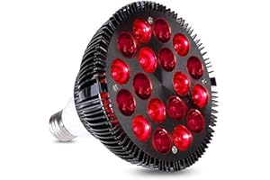 Elitzia 54W Infrared Lamp Bulb 660nm Red and 850nm Near Infrared Bulb Accessory for ET350 Infrared Light Device Fits E27 E26 ETPAR38 (Black)