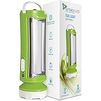 Syska T0790LA Tuo Portable Rechargeable Led Lamp Cum Torch with Upto 4hrs Backup (Green-White)