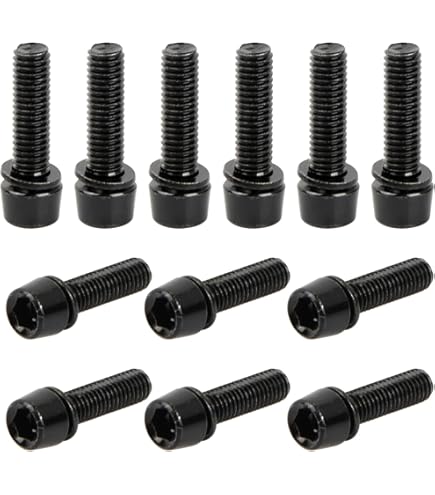 Reccisokz 10 Vis De Potence De Vélo,Accessoires De Vélo,Vis De Montage De Potence De Vélo M6 X 20 Mm,Vis M6,Vis De Vélo De Route Et De Montagne