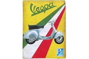 CUCUBA Kustom Art Aimant (aimant) Série Vespa Style Vintage pour Réfrigérateur/Garage/Bar Impression sur bois 10 x 6 cm
