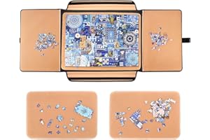 Truwheelz 1500 Teile Puzzlebrett, tragbares Puzzlebrett, Puzzletischplatte, Puzzle-Aufbewahrung mit Sortierfächern & abnehmbarem Brett, rutschfeste Oberfläche