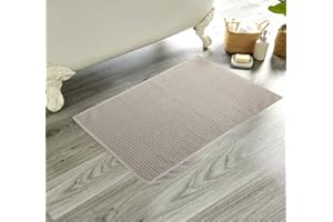 Olivia Rocco LUXE Bath Mat Washable Bathroom Mat Extra Water Absorption Quick-drying 850 GSM Bath Toilet Mats Super Soft Egyptian Cotton Rugs 50x80 cm (Mink)