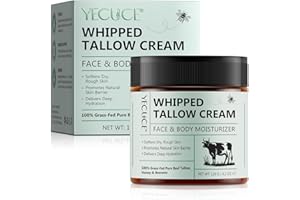 TOOFFI Rindertalg und Honigbalsam 120g,Rindertalg für Haut,Bio-Gras - gefütterter Rindertalg und Honigbalsam,Tief nährende Pflege für Gesicht und Körper