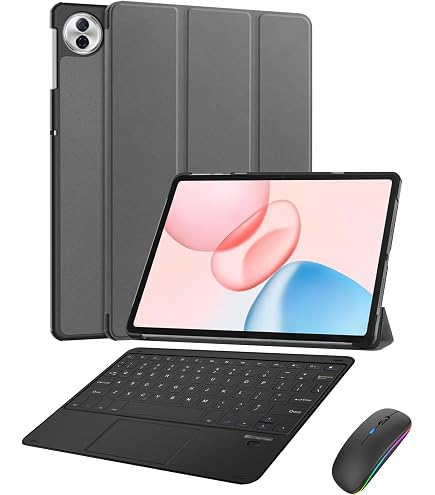 Custodia Con Tastiera Bluetooth E Touchpad Per Tablet Zonmai MX2 10.1'' – Tastiera Spagnola Con Ñ, Nera - 3