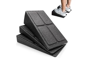 mizikuu Estensori per Polpacci, Set di 3 Slant Board Stretching Polpacci Regolabile barella per Polpaccio Stretch Board Squat Ramp per Piedi Muscoli Posteriori della Coscia Achille Gamba Esercizi