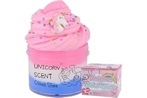 KEEMANMAN Slime Unicornio Nube, Kit Slime Perfumado 200g Juguetes Niños, Cosas Bonitas Preppy para Niñas y Niños, Regalos Cumpleaños Adolescente 6-12 Años, Detalles Fiesta Relleno Calcetines 8-13 Años