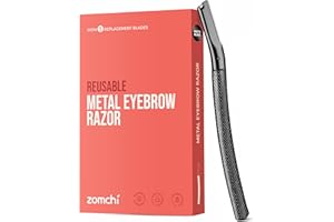 ZOMCHI Eyebrow Razor, Dermaplaning Tool for Face, Eyebrow Trimmer Shaper with Precision Cover,Black