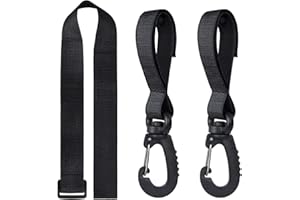 QH-SHOP Ganchos Carrito Bebé Universal Gancho silla paseo y Cochecito de Bebé de Seguridad Cochecito de bebé Correa de muñeca de seguridad para silla de ruedas Negro 3 Unids