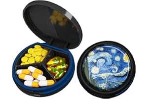 SERFEYMI Tablettenbox 3 Fächer Pillendose Wasserdichte Medikamentenbox Pillenbox für Reise & täglichen Fächern für Medikamente,Vitamine, Fischöl,Nahrungsergänzungsmittel usw.