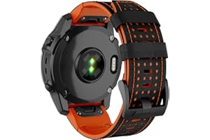 ISABAKE Leather Strap for Fenix 6X/Fenix 5X, 26mm QuickFit Watch Band for Garmin Enduro, Fenix 7X, Fenix 3, Tactix Bravo