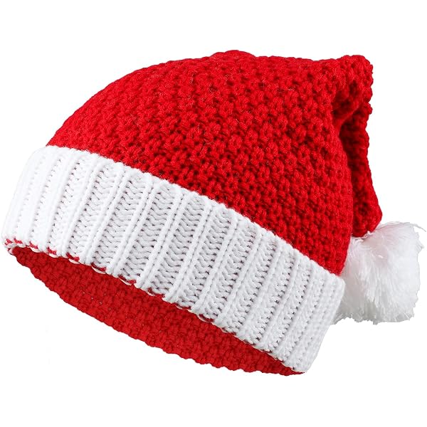 Bonnet De Noël Adulte Rouge Et Blanc - En Peluche Douce, Taille Unique, Idéal Pour Fêtes Et Cosplay - 9