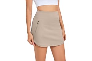 Jhsnjnr Women's Tennis Skirt with Zipper Pockets Short Athletic High Waisted Golf Skort Activewear Summer Skirts
