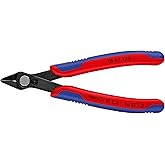 KNIPEX Elektronik S&uuml;per Kesiciler, yumuşak teller ve fiber optik kablolar i&ccedil;in elektronik &ccedil;apraz kesiciler, paslanmaya karşı 