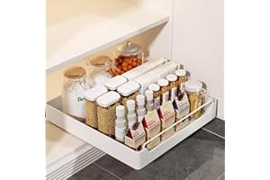 MLordoarf Cajón telescópico, cajón de cesto, organizador de armario de cocina con asa, cajones extensibles, estantes de almacenamiento para armarios de cocina, organizador de armario de cocina