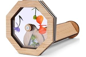 AUAUY Zestaw do samodzielnego wykonania kalejdoskopu, drewniany kalejdoskop, zabawka, ręcznie wykonany, nostalgiczny kalejdoskop dla dzieci i dorosłych, zabawka edukacyjna na Boże Narodzenie, urodziny