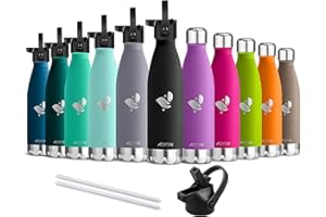 ‎AORIN AORIN Vakuum-Isolierte Trinkflasche - 350ml/500ml/750ml - Wasserflasche BPA-Frei,24 H Kühlen & 12 H Warmhalten, Ideale Thermosflasche für Kinder, Schule, Sport, Outdoor, Fahrrad, Fitness