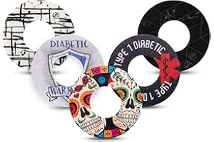 ExpressionMed - Patch adhésif pour Freestyle Libre (Paquet de 5) - Ruban CGM prédécoupé, étanche, non effilochable. (Powerful)