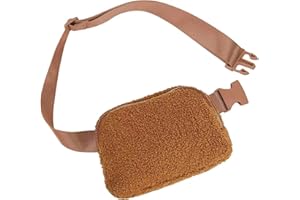 YILCER Everywhere Fleece Belt Bag,Crossbody Bag Fanny Pack for Women,Cute Mini Everywhere Bum Hip Waist Pack,Gold Buckle Dupes