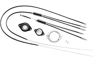 LUXU Cavi per freno per bici BMX, kit completo per freni per bicicletta, anteriore e posteriore (superiore e inferiore) con rotore rotante (set completo) per ricambio parti bici, nero