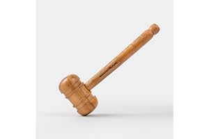 SPORTAXIS Wooden Cricket Bat Mallet with External Thread - Essential Knocking Tool for Bat Preparation and Performance Enhancement – Made With Top Premium Wood