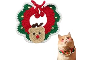 UNIQICON Christmas Dog Collar, Puppy Collars, Handmade Knitted Cosplay Pet Clothes Suitable For Large, Medium, And Small Pets