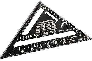 Beslands Zimmermannswinkel Winkelmesser metrisch Dreieckslineal 180mm (7 Zoll) Quadrat Hohe Präzision Messwerkzeug für Zimmermann