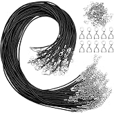 YDHfdc Wax Rope Necklace 120 Pieces Black for Pendant, Ropes for Making Bracelets, Necklaces and Jewelry