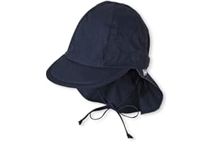 Sterntaler Gorro con visera y protector de cuello con cintas, Edad: 18-24 meses, Tamaño: 51, Azul (Marino)
