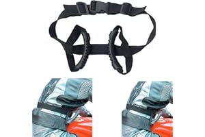 FAXIANTHER Motorcycle Pillion Grab Handles Rear Seat Passenger Waist Safety Belt Adjustable Rider Grips Non-Slip Protection Motorcycle Safe Strap Children Elders Anti-Fall Handles for Bike Scooter Motorbike