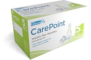 NEXT ELEMENT Carepoint Diabetic Insulin Pen Tips 31G x 5mm (100 Pcs/Box) by GlucoRX