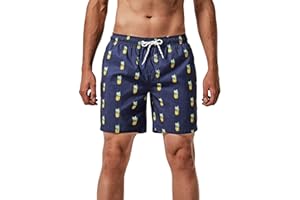 MaaMgic Short de Bain Homme Maillot 2-in-1 Séchage Rapide Slip Doublure pour Vacances sur la Plage Sport Surf 5.5