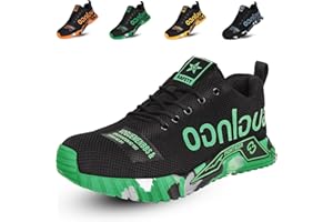 artSew Scarpe Antinfortunistiche Uomo Donna Leggere Scarpe da Lavoro con Punta in Acciaio Commode Traspiranti Scarpe Sicurezza Ammortizzazione Antiscivolo