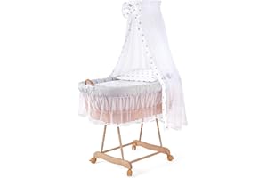 WALDIN BABY COLLECTION WALDIN Cuna Moisés, XXL, 9 colores a elegir, gris/gris estrellas