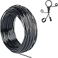 12 Gauge 2mm Aluminum Craft Wire, 100 Feet Bendable Metal Wire for Bonsai Training, Sculpting, Bike Modelling Skeleton Crafting Floral Making, Jewelry Making, Gardening and Wrapping (Black)