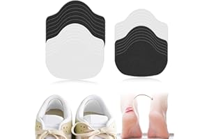 YAGASPANTERY 12 Paia Cuscini per tallone Pad Heel, Autoadesive Cuscini per Piedi, Unisex Cuscini Impediscono Ai Talloni di Sfregare e Scivolare, per proteggere il tallone, la Cura dei Piedi (Nero+Bianco)