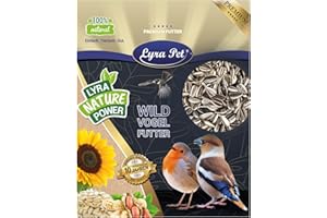 Lyra Pet® | 25 kg Sonnenblumenkerne Gestreift | Wildvogelfutter für Sommer & Winter | Ideal für Freilebende Vögel | Vogelfutter für das Ganze Jahr | Ölreiches Streufutter | Kräftige & Gesunde Schnäbel