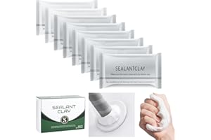 MCHERRY New Type White Waterproof Sealant Mastic,Repair Sealing Clay, Quick Mending Mud for Drain Connection, Wall Hole, Air Conditioning Hole Waterproof Seal Putty (8-Pack)