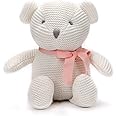 FLUFFYFUN Organic Baby Soft Toys White Teddy Bear for Newborn 7.1"