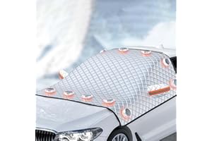 SHENGRUILI Frontscheibenabdeckung Auto Winter,Windschutzscheibenabdeckung Auto mit 12 Magnet,Scheibenabdeckung Auto Winter,Windschutzscheibe Abdeckung Faltbare,Auto Winterabdeckung für Die Meisten Autos und SUV